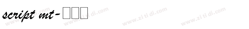script mt字体转换